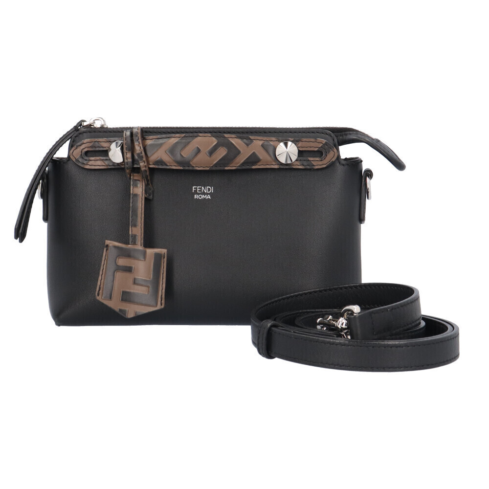 Fendi By The Way Shoulder Bag Leather Black